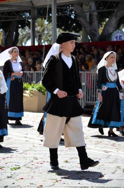 Cagliari, Sardunya 05.01.2019: Aziz Efisio dini geçit töreni