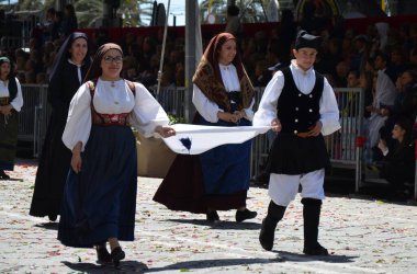 Cagliari, Sardunya 05.01.2019: Aziz Efisio dini geçit töreni