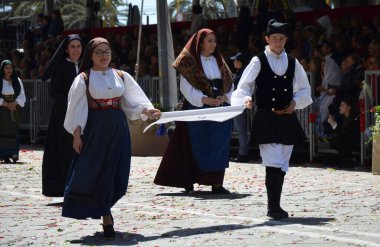 Cagliari, Sardunya 05.01.2019: Aziz Efisio dini geçit töreni