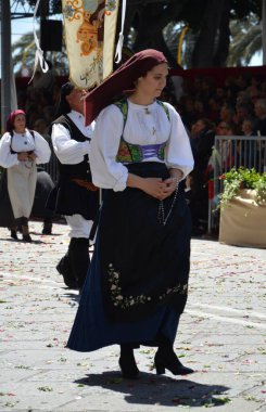 Cagliari, Sardunya 05.01.2019: Aziz Efisio dini geçit töreni