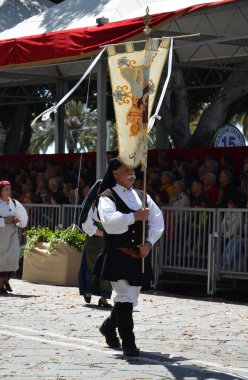 Cagliari, Sardunya 05.01.2019: Aziz Efisio dini geçit töreni