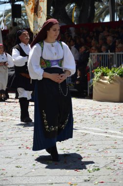 Cagliari, Sardunya 05.01.2019: Aziz Efisio dini geçit töreni