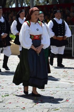 Cagliari, Sardunya 05.01.2019: Aziz Efisio dini geçit töreni