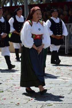 Cagliari, Sardunya 05.01.2019: Aziz Efisio dini geçit töreni