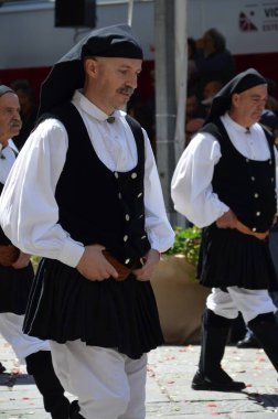 Cagliari, Sardunya 05.01.2019: Aziz Efisio dini geçit töreni