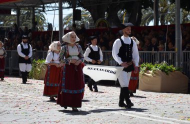 Cagliari, Sardunya 05.01.2019: Aziz Efisio dini geçit töreni