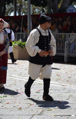 Cagliari, Sardunya 05.01.2019: Aziz Efisio dini geçit töreni