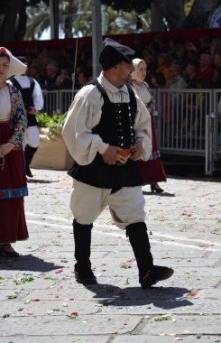 Cagliari, Sardunya 05.01.2019: Aziz Efisio dini geçit töreni