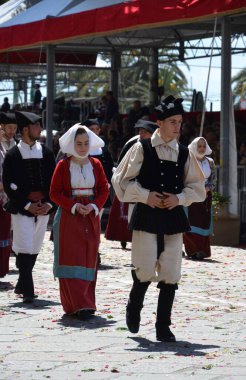 Cagliari, Sardunya 05.01.2019: Aziz Efisio dini geçit töreni