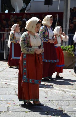 Cagliari, Sardunya 05.01.2019: Aziz Efisio dini geçit töreni