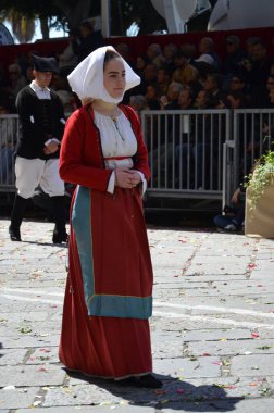 Cagliari, Sardunya 05.01.2019: Aziz Efisio dini geçit töreni