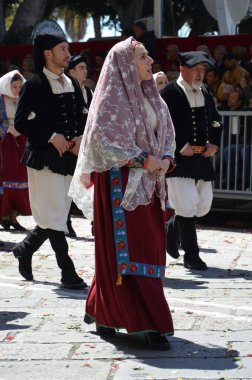 Cagliari, Sardunya 05.01.2019: Aziz Efisio dini geçit töreni