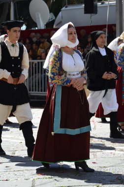 Cagliari, Sardunya 05.01.2019: Aziz Efisio dini geçit töreni