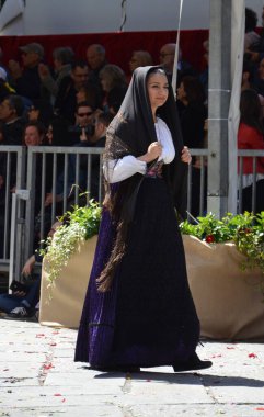 Cagliari, Sardunya 05.01.2019: Aziz Efisio dini geçit töreni