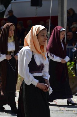 Cagliari, Sardunya 05.01.2019: Aziz Efisio dini geçit töreni