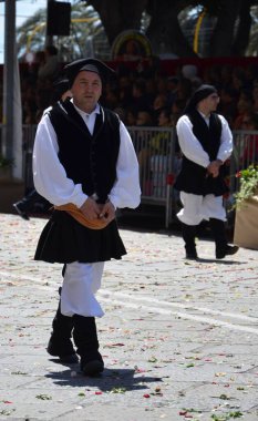 Cagliari, Sardunya 05.01.2019: Aziz Efisio dini geçit töreni