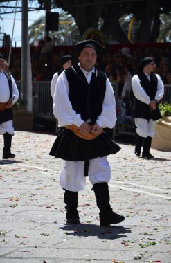 Cagliari, Sardunya 05.01.2019: Aziz Efisio dini geçit töreni