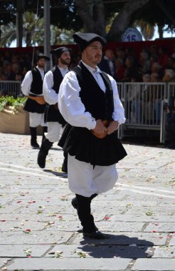 Cagliari, Sardunya 05.01.2019: Aziz Efisio dini geçit töreni