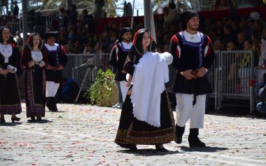 Cagliari, Sardunya 05.01.2019: Aziz Efisio dini geçit töreni