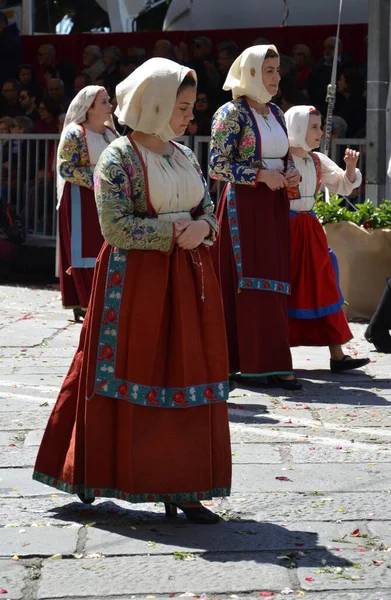 Cagliari, Sardunya 05.01.2019: Aziz Efisio dini geçit töreni