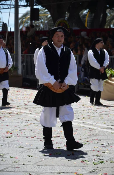 Cagliari, Sardunya 05.01.2019: Aziz Efisio dini geçit töreni