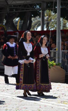 Cagliari, Sardunya 05.01.2019: Aziz Efisio dini geçit töreni