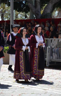 Cagliari, Sardunya 05.01.2019: Aziz Efisio dini geçit töreni