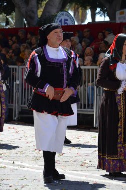 Cagliari, Sardunya 05.01.2019: Aziz Efisio dini geçit töreni