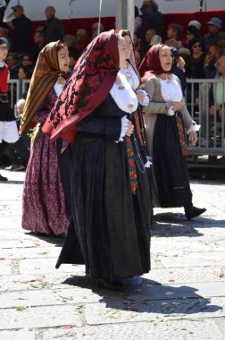 Cagliari, Sardunya 05.01.2019: Aziz Efisio dini geçit töreni