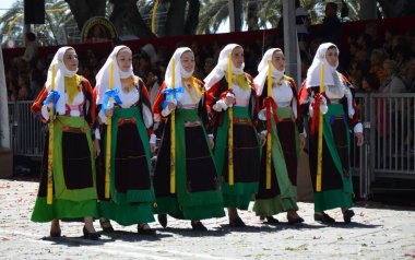 Cagliari, Sardunya 05.01.2019: Aziz Efisio dini geçit töreni