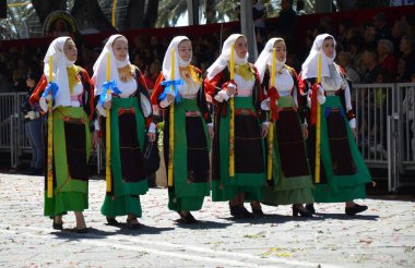 Cagliari, Sardunya 05.01.2019: Aziz Efisio dini geçit töreni