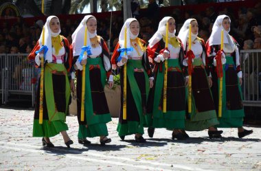 Cagliari, Sardunya 05.01.2019: Aziz Efisio dini geçit töreni