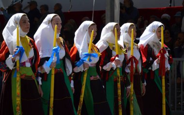 Cagliari, Sardunya 05.01.2019: Aziz Efisio dini geçit töreni