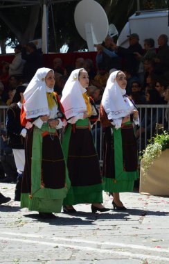 Cagliari, Sardunya 05.01.2019: Aziz Efisio dini geçit töreni
