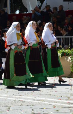 Cagliari, Sardunya 05.01.2019: Aziz Efisio dini geçit töreni