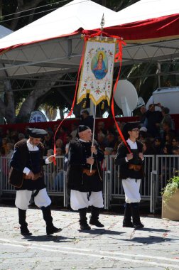 Cagliari, Sardunya 05.01.2019: Aziz Efisio dini geçit töreni