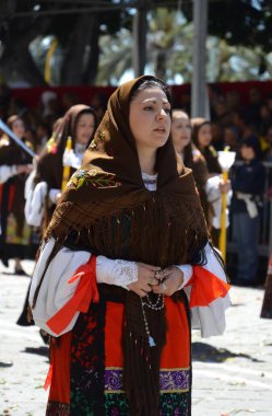 Cagliari, Sardunya 05.01.2019: Aziz Efisio dini geçit töreni