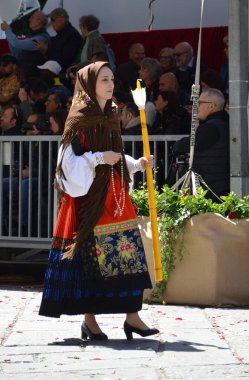 Cagliari, Sardunya 05.01.2019: Aziz Efisio dini geçit töreni