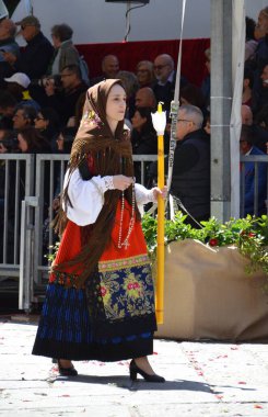 Cagliari, Sardunya 05.01.2019: Aziz Efisio dini geçit töreni