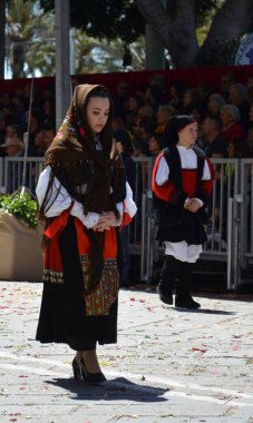 Cagliari, Sardunya 05.01.2019: Aziz Efisio dini geçit töreni