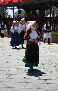 Cagliari, Sardunya 05.01.2019: Aziz Efisio dini geçit töreni