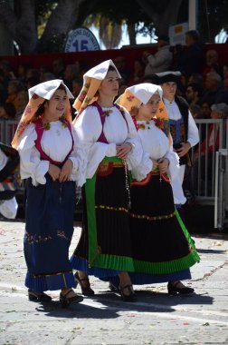 Cagliari, Sardunya 05.01.2019: Aziz Efisio dini geçit töreni