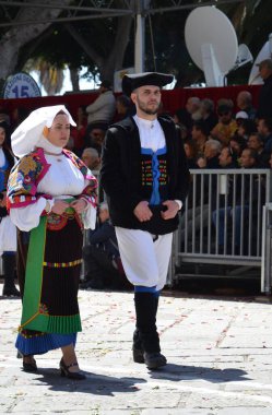 Cagliari, Sardunya 05.01.2019: Aziz Efisio dini geçit töreni