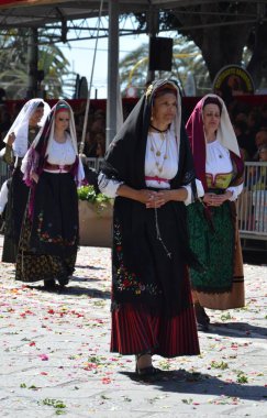 Cagliari, Sardunya 05.01.2019: Aziz Efisio dini geçit töreni