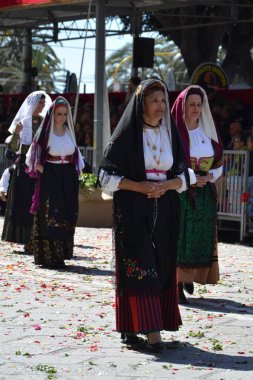 Cagliari, Sardunya 05.01.2019: Aziz Efisio dini geçit töreni