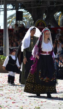 Cagliari, Sardunya 05.01.2019: Aziz Efisio dini geçit töreni