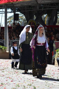 Cagliari, Sardunya 05.01.2019: Aziz Efisio dini geçit töreni