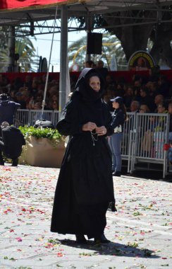 Cagliari, Sardunya 05.01.2019: Aziz Efisio dini geçit töreni