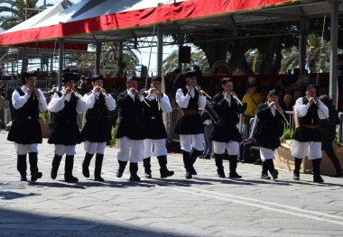 Cagliari, Sardunya 05.01.2019: Aziz Efisio dini geçit töreni