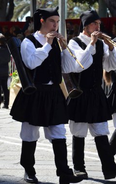 Cagliari, Sardunya 05.01.2019: Aziz Efisio dini geçit töreni